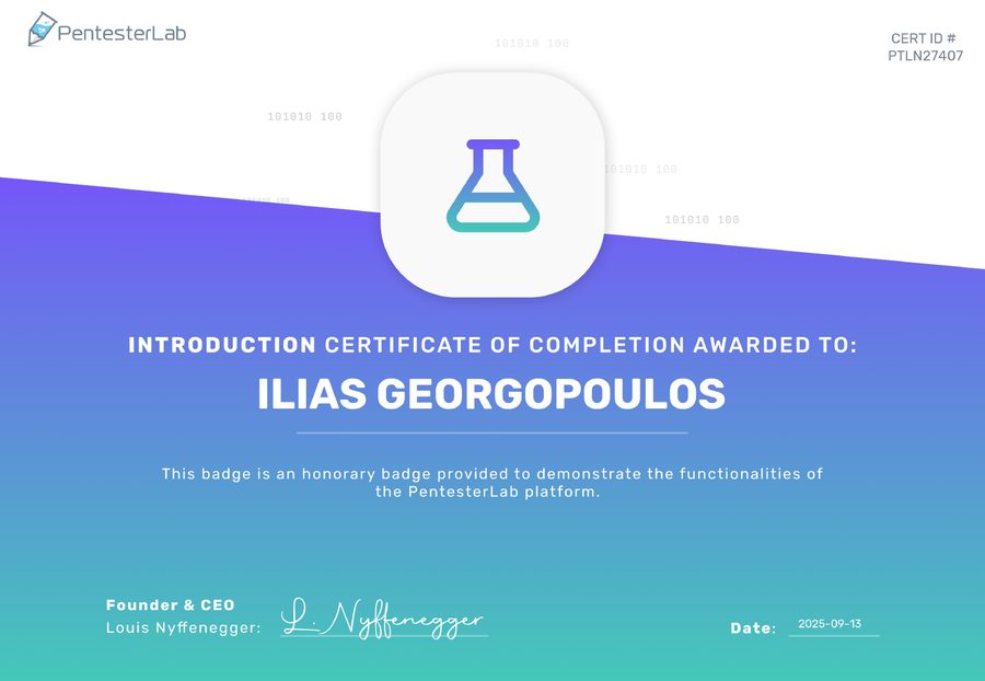 PentesterLab Badge