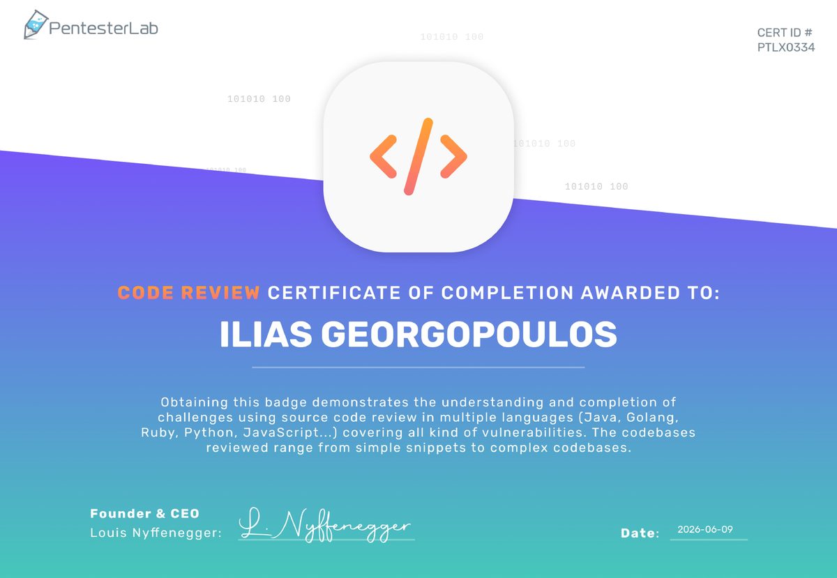 PentesterLab Badge